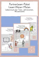 Vorschau - Arbeitsblätter - Materialpaket Partnerlesen: Lesen-Hören-Malen Klasse 4 - Deckblatt