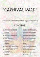 Vista previa - Juegos / Gamificación - CARNIVAL PACK 20 recursos (letra de imprenta) - Portada