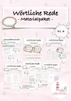 Vorschau - Stundenentwürfe - Wörtliche Rede Materialpaket (Kl. 3/4) - Deckblatt