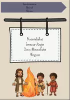 Vorschau - Stundenentwürfe - Materialpaket- Emmausjünger, Christi Himmelfahrt und Pfingsten - Deckblatt