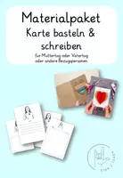 Vorschau - Arbeitsblätter - Materialpaket Karten für Muttertag/ Vatertag basteln und schreiben - Gebärdensprache - Deckblatt