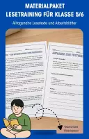 Vorschau - Arbeitsblätter - Materialpaket: Lesetraining für Klasse 5 und 6 - Deckblatt