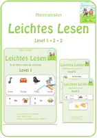 Vorschau - Arbeitsblätter - Leichtes Lesen - Materialpaket: Level 1-3 - Deckblatt