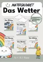 Vorschau - Unterrichtsreihen - DAS WETTER: Materialpaket 1./2. Klasse - Deckblatt