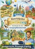 Vorschau - Arbeitsblätter - Materialpaket Kontinente – Steckbriefe für den Geographieunterricht - Deckblatt