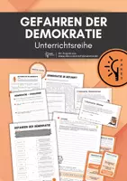 Vorschau - Arbeitsblätter - Sparpaket: Gefahren der Demokratie – Unterrichtsreihe (12 Materialien: Einstiege, Aufgaben, Szenarien-Präsentation, Reflexion, Spiele) - Deckblatt