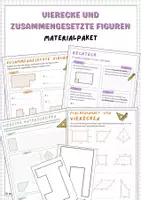 Vorschau - Arbeitsblätter - Vierecke und zusammengesetzte Figuren (Materialpaket) - Deckblatt
