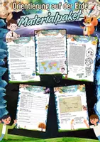 Vorschau - Arbeitsblätter - Materialpaket - Orientierung auf der Erde - Deckblatt