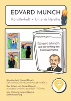 Vorschau - Unterrichtsreihen - Edvard Munch & Der Schrei | Materialpaket Kunst | Künstlerheft + Unterrichtsreihe | Expressionismus Grundschule - Deckblatt