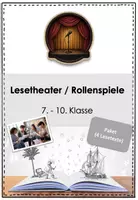 Vorschau - Spiele - Paket Lesetheater / Rollenspiele: Leseförderung durch betontes Lesen (Sek I, Klasse 7-10, DaZ-geeignet) - Deckblatt