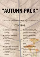 Vista previa - Juegos / Gamificación - AUTUMN PACK 20 recursos (letra de imprenta) - Portada