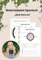 Vorschau - Arbeitsblätter - Materialpaket Uhrzeit Spanisch: ¿Qué hora es? (5 Materialien) - Deckblatt