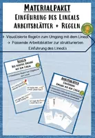 Vorschau - Arbeitsblätter - Materialpaket Umgang mit dem Lineal Regeln und Arbeitsblätter - Deckblatt