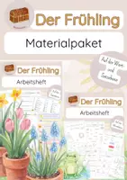 Vorschau - Arbeitsblätter - DaZ - Materialpaket - der Frühling - Arbeitsheft auf der Wort- und Satzebene - Deckblatt