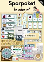 Vorschau - Arbeitsblätter - tz oder z? (Rechtschreibung - SPARPAKET) - Deckblatt