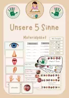 Vorschau - Arbeitsblätter - Unsere 5 Sinne - Materialpaket - Deckblatt