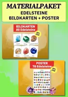 Vorschau - Poster - Materialpaket Edelsteine – Sofort einsetzbare Poster & Bildkarten für Unterricht & Freiarbeit - Deckblatt