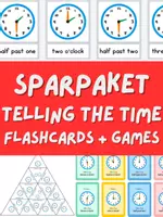 Vorschau - Spiele - Sparpaket: Telling the time – 20 Flashcards, I have... Who has...?, Trimino - Deckblatt
