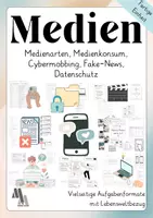 Vorschau - Arbeitsblätter - Medienkompetenz: Einführung, Fake News Datenschutz & Cybermobbing – Komplettpaket für den Unterricht - Deckblatt