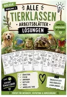 Vorschau - Arbeitsblätter - Materialpaket zu den Tierklassen mit Lösungen - Deckblatt