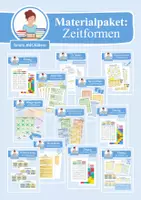 Vorschau - Arbeitsblätter - Wachsendes Materialpaket XXL: Zeitformen (Tempusformen) - Deckblatt