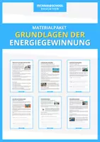 Vorschau - Unterrichtsreihen - Technik - Grundlagen der Energiegewinnung - Materialpaket - Deckblatt