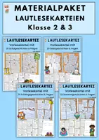 Vorschau - Fördermaterial/Inklusion - Lautlesekarteien Materialpaket, Klasse 2 & 3, Hörverstehen & Leseverständnis fördern - Deckblatt