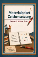 Vorschau - Arbeitsblätter - Thema Zeichensetzung: DEIN Materialpaket (5-10) - Deckblatt