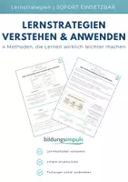 Vorschau - Arbeitsblätter - Lernstrategien verstehen & anwenden: Zusammenfassungen · Mindmaps · Lernzettel · Prüfungsvorbereitung - Deckblatt