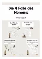 Vorschau - Arbeitsblätter - Die 4 Fälle des Nomens // Materialpaket - Deckblatt