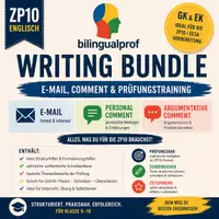 Vorschau - Arbeitsblätter - ZP10 Englisch – Writing Bundle (E-Mail, Comment) - Prüfungstraining GK - Deckblatt