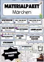 Vorschau - Arbeitsblätter - Materialpaket Märchen Deutschunterricht - Deckblatt