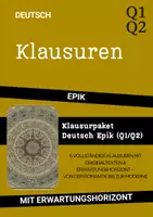 Vorschau - Arbeitsblätter - Klausurpaket Deutsch Epik (Q1/Q2): 6 vollständige Klausuren mit Originaltexten & Erwartungshorizont – von der Romantik bis zur Moderne - Deckblatt