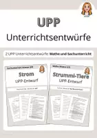 Vorschau - Stundenentwürfe - Materialpaket UPP schriftliche Planung, Unterrichtsentwürfe - Deckblatt