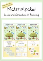 Vorschau - Arbeitsblätter - Frühling - Materialpaket Lesen und Schreiben. Förderschule Geistige Entwicklung - Deckblatt