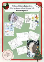Vorschau - Mal- und Bastelvorlagen - Materialpaket weihnachtliche Dekoration - Deckblatt