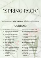 Vista previa - Juegos / Gamificación - SPRING PACK 20 recursos (letra de imprenta) - Portada