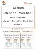 Vorschau - Spiele - Ich habe – Wer hat? | Größen umrechnen – Komplettpaket (Klasse 5) - Deckblatt