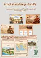 Vorschau - Stundenentwürfe - Griechenland Mega-Bundle – komplette Unterrichtsreihe zu Polis, Athen, Sparta und Alexander dem Großen - Deckblatt