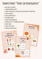 Vorschau - Mal- und Bastelvorlagen - Komplettpaket Herbst im Kindergarten – Spiele, Bewegung & Lernmaterialien - Deckblatt