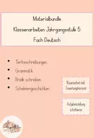 Vorschau - Test - Bundle Klassenarbeiten Klasse 5 Deutsch - Deckblatt