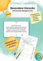 Vorschau - Arbeitsblätter - Das Haus der Vierecke – Komplettpaket mit Geschichte, Arbeitsblatt & Lösungen - Deckblatt