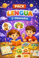 Vista previa - Hojas de trabajo - PACK LENGUA 3º PRIMARIA CASTELLANO – COMPRENSIÓN LECTORA, ORTOGRAFÍA Y EXPRESIÓN ESCRITA - Portada