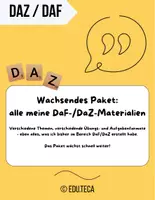 Vorschau - Stundenentwürfe - Wachsendes Materialpaket: DaF/DaZ (auch teilweise für Deutsch) - Deckblatt