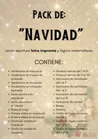 Vista previa - Juegos / Gamificación - Pack de NAVIDAD 22 recursos (letra de imprenta) - Portada