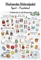 Vorschau - Spiele - Wachsendes Materialpaket Sport - Laufspiel - Puzzle - Deckblatt