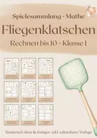 Vorschau - Spiele - Fliegenklatschen-Spiel Mathe Klasse 1 – Rechnen bis 10 (Spielesammlung) - Deckblatt