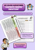 Vorschau - Arbeitsblätter - Chatbots im Unterricht richtig nutzen – Infoblatt & Arbeitsblatt zur KI (Digitale Grundbildung) - Deckblatt