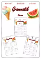 Vorschau - Unterrichtsreihen - Wortarten, Satzglieder, Satzzeichen - Grammatik im Sommer - Deckblatt