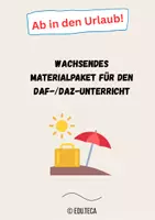 Vorschau - Arbeitsblätter - Wachsendes Materialpaket: Urlaub und Ferien (DaF/DaZ) - Deckblatt